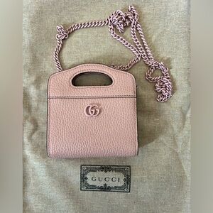 Gucci pink on pink wallet on chain Authentic